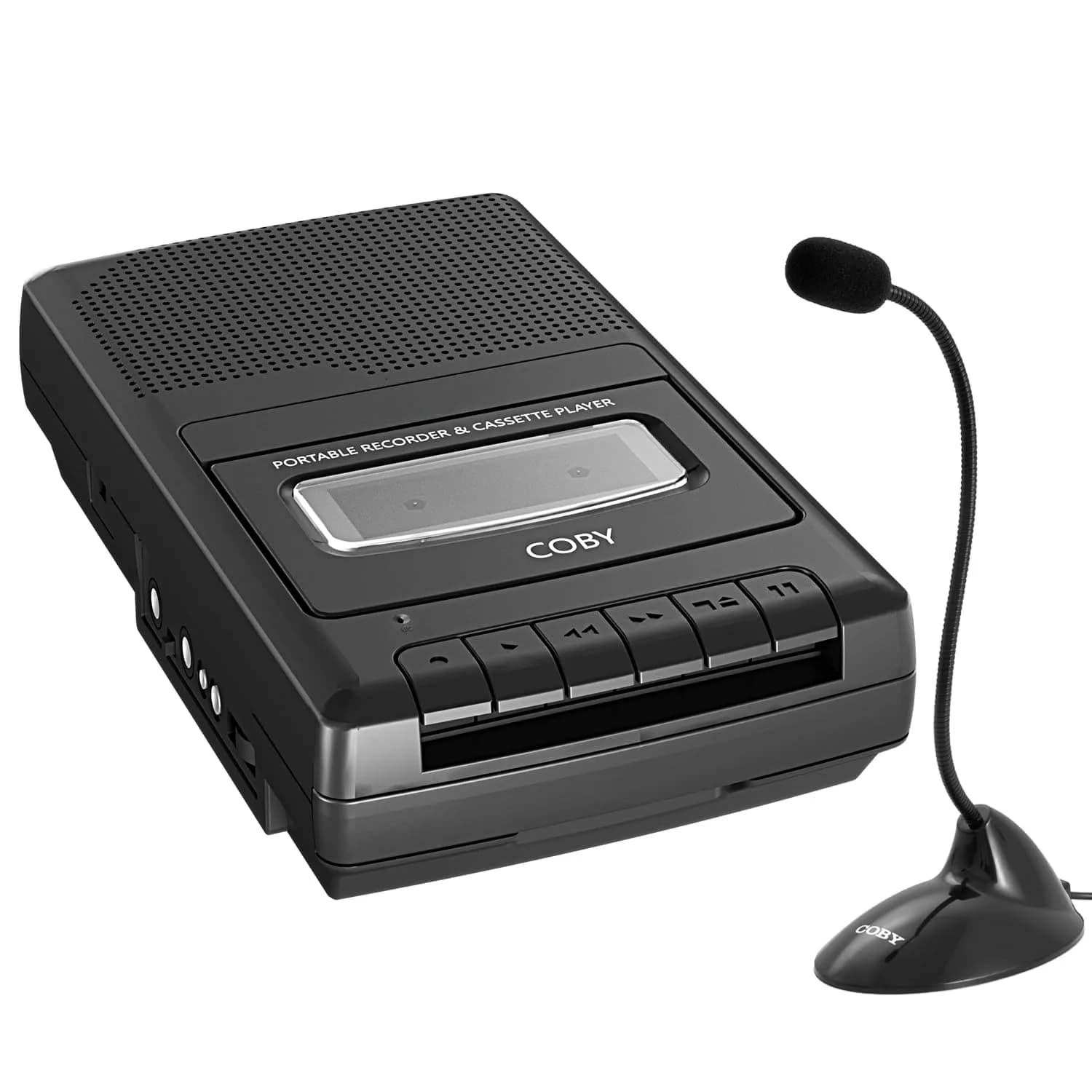 Coby Portable Cassette Player & Voice Recorder CVR42BK Black | Record & Play Cassette Tapes Anywhere