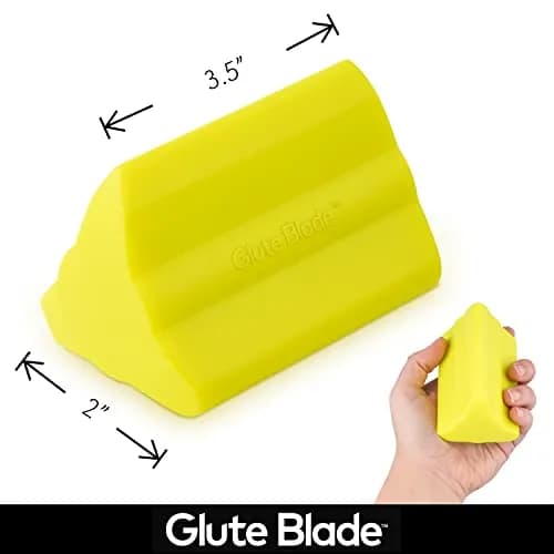 GLUTE BLADE Piriformis Massage Roller, Medium Density, Yellow | Deep Trigger Point Relief for Sciatica & Hip Tension thumbnail 5