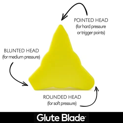 GLUTE BLADE Piriformis Massage Roller, Medium Density, Yellow | Deep Trigger Point Relief for Sciatica & Hip Tension thumbnail 2