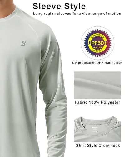 Roadbox UPF 50+ UV Sun Protection Shirts Long Sleeve Rash Guard | Breathable Lightweight Outdoor Performance thumbnail 4
