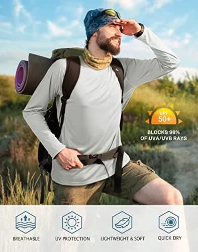 Roadbox UPF 50+ UV Sun Protection Shirts Long Sleeve Rash Guard | Breathable Lightweight Outdoor Performance thumbnail 3