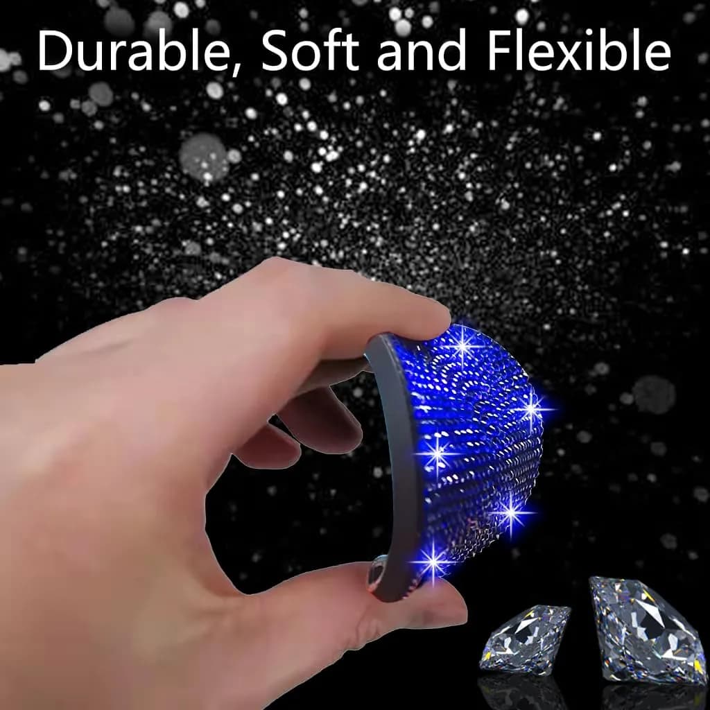 NBTEPEM Bling Car Cup Holder Coasters 2.75 inch, 2 Pcs, Blue | Sparkle & Protect Your Car Interior - view 4
