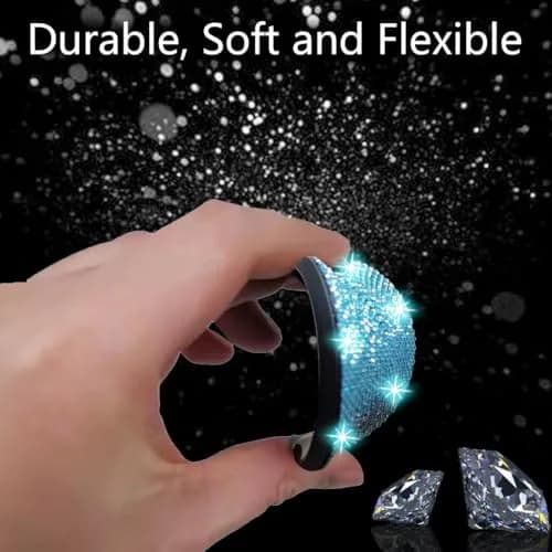 NBTEPEM 2pcs Bling Car Cup Holder Coaster 2.75 inch | Anti-Slip Shockproof Fashion Rhinestone Interior Accessory thumbnail 5