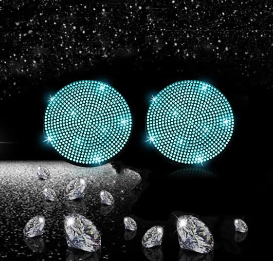NBTEPEM 2pcs Bling Car Cup Holder Coaster 2.75 inch | Anti-Slip Shockproof Fashion Rhinestone Interior Accessory thumbnail 9