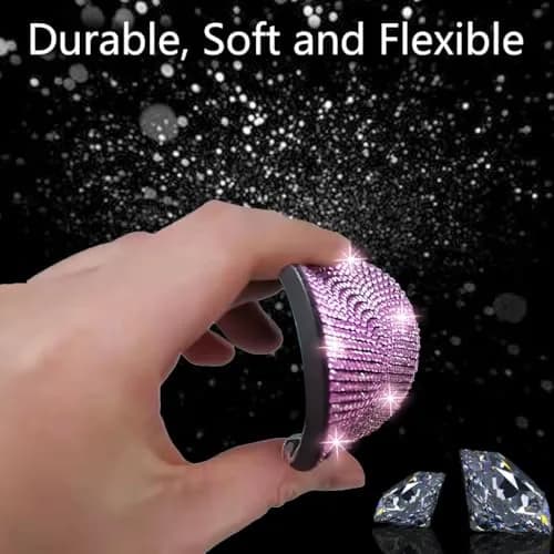 NBTEPEM 2pcs Bling Car Cup Holder Coaster 2.75 inch | Rhinestone Fashion Car Interior Accessory thumbnail 5