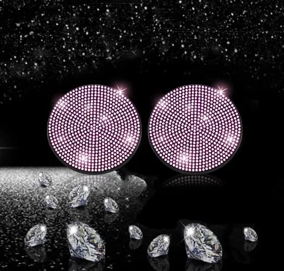 NBTEPEM 2pcs Bling Car Cup Holder Coaster 2.75 inch | Rhinestone Fashion Car Interior Accessory thumbnail 8