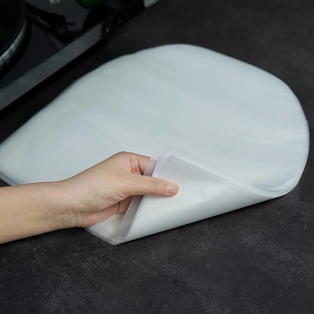 sdroceRyaM 50PCS 12 Inches LP Vinyl Record Inner Sleeves Plastic Protective Sleeves | Anti Static Round Bottom Sleeves, Translucent - view 4