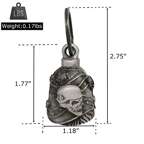 Dream Apparel Motorcycle Ride Bell for Bikers, Heavy Spirit Keychain & Lucky Charm (DBL13-L Rebel) thumbnail 2