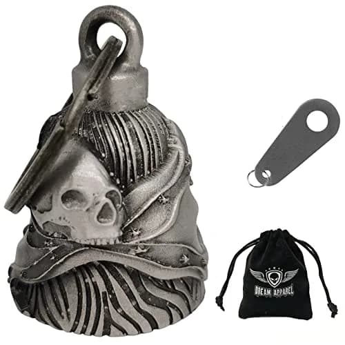 Dream Apparel Motorcycle Ride Bell for Bikers, Heavy Spirit Keychain & Lucky Charm (DBL17-L Rebel) | Unique 3D Design, Heavy Alloy, Multi-Use thumbnail 1