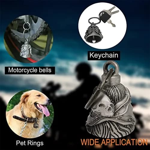 Dream Apparel Motorcycle Ride Bell for Bikers, Heavy Spirit Keychain & Lucky Charm (DBL17-L Rebel) | Unique 3D Design, Heavy Alloy, Multi-Use thumbnail 4