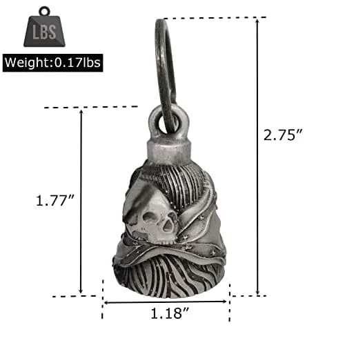 Dream Apparel Motorcycle Ride Bell for Bikers, Heavy Spirit Keychain & Lucky Charm (DBL17-L Rebel) | Unique 3D Design, Heavy Alloy, Multi-Use thumbnail 2