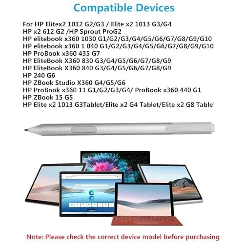 MITATTOK Silver Input Pen for HP Elite x2 1012 G1 G2, Elitebook 1030 G2, X360 1030 G2 | Compatible with HP EliteBook x360 1030 G2 thumbnail 2