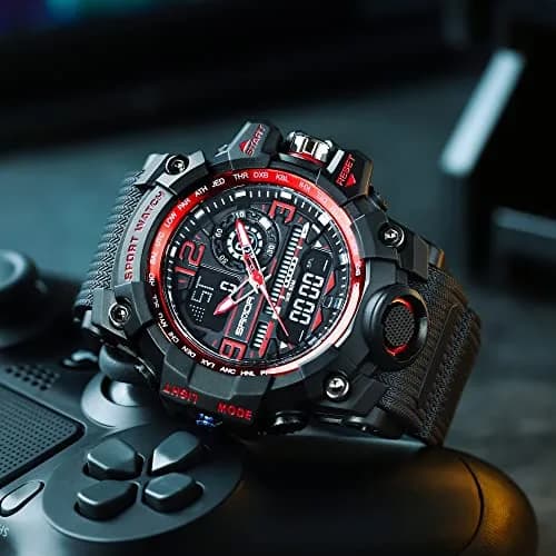 KXAITO Men's Sports Watch 58mm (2.28") | Military Style Analog-Digital Watch with LED, Alarm & Stopwatch thumbnail 4