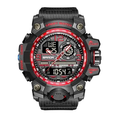 KXAITO Men's Sports Watch 58mm (2.28") | Military Style Analog-Digital Watch with LED, Alarm & Stopwatch thumbnail 1
