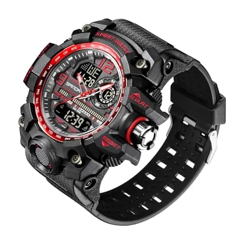 KXAITO Men's Sports Watch 58mm (2.28") | Military Style Analog-Digital Watch with LED, Alarm & Stopwatch thumbnail 2