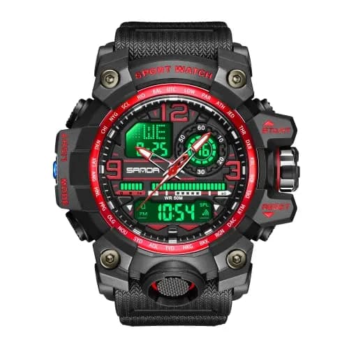 KXAITO Men's Sports Watch 58mm (2.28") | Military Style Analog-Digital Watch with LED, Alarm & Stopwatch thumbnail 3