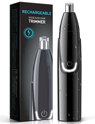 ZORAMI Rechargeable Ear and Nose Hair Trimmer - 2026 Professional Painless Eyebrow & Facial Hair Trimmer for Men Women, Powerful Motor and Dual-Edge Blades for Smoother Cutting Black thumbnail 1