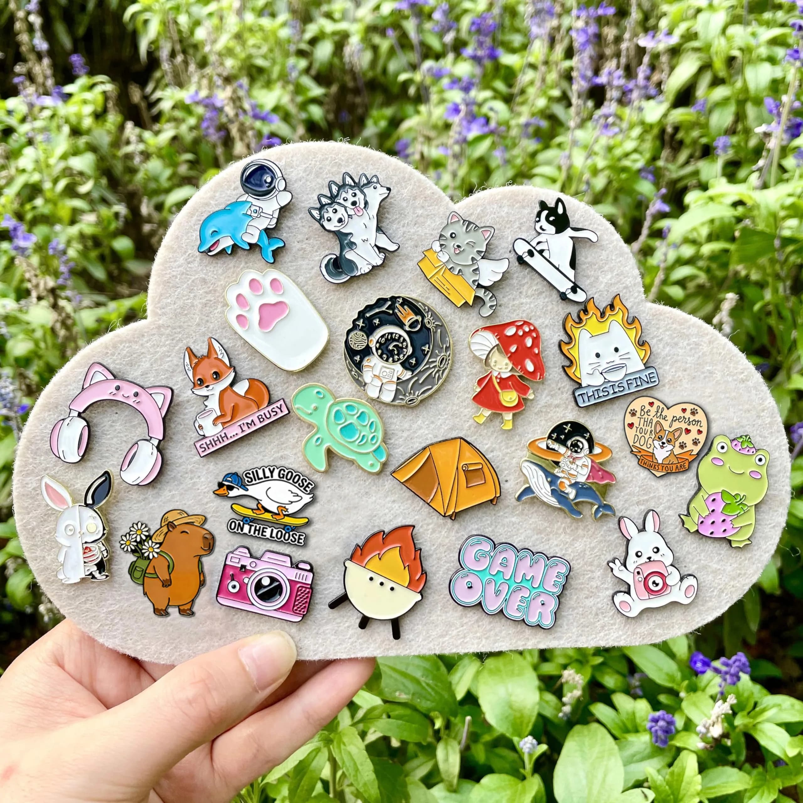 SINCCO Cute Enamel Backpack Pins, Funny Anime Lapel Pin Bulk Set (20 pcs, 1.0-1.4 inch) thumbnail 5