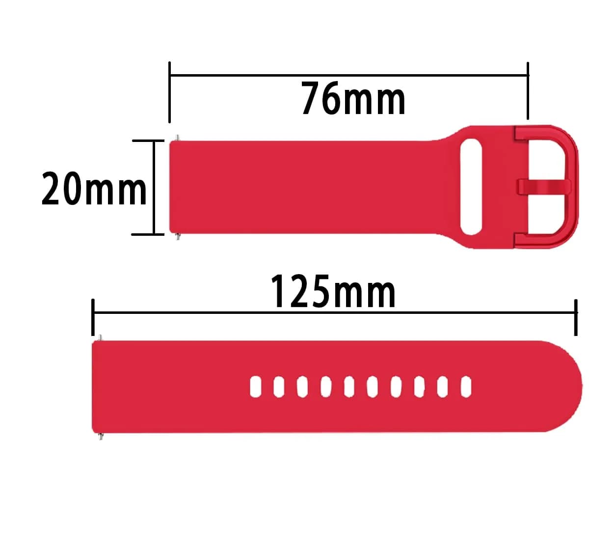 Ocdin Red Silicone Watch Band for Omega X Swatch Moonswatch Speedmaster 20mm | Quick Release - view 5
