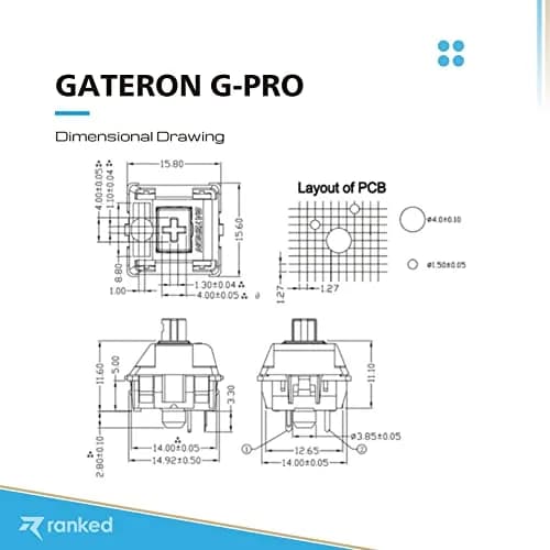 Ranked Gateron PRO Yellow Switches for Mechanical Gaming Keyboards | 65 Pcs | Pre Lubed, Plate Mounted thumbnail 5