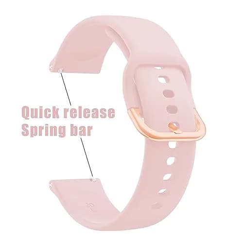 Ocdin Pink Silicone Watch Band for Omega x Swatch Moonswatch 20mm | Quick Release Strap thumbnail 2