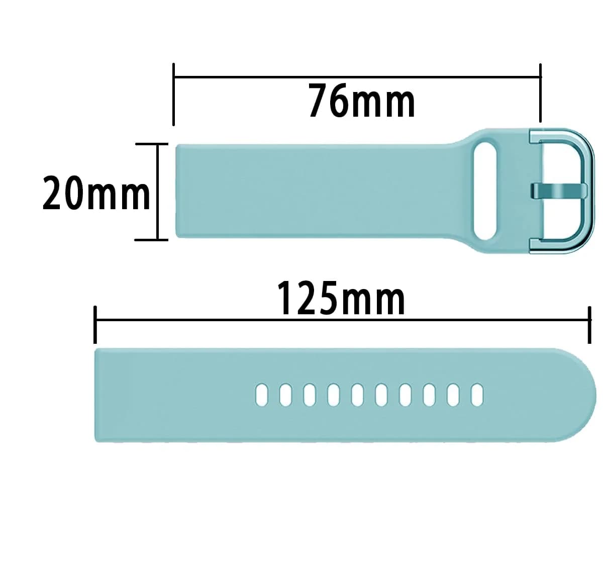 Ocdin Light Blue Watch Band for Omega X Swatch Moonswatch 20mm | Quick Release Silicone Strap - view 3