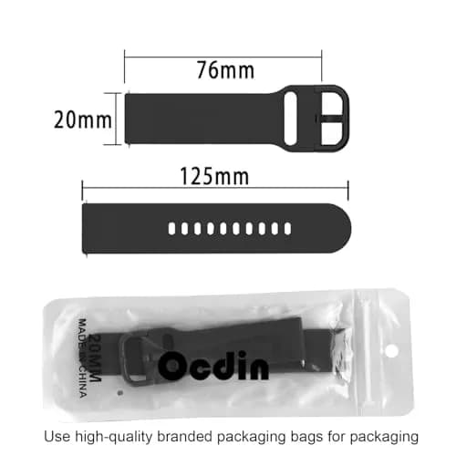 Ocdin Black Silicone Watch Band for Omega X Swatch Moonswatch Speedmaster 20mm | Quick Release Rubber Strap thumbnail 3