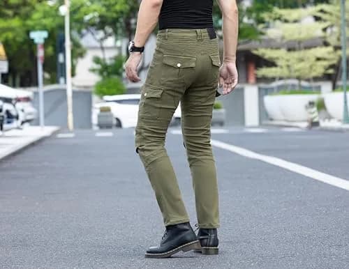 CTBQiTom Motorcycle Pants for Men & Women with CE Level 2 Armor Army Green | Slim Fit, Impact-Resistant, All-Day Flexibility thumbnail 7