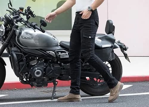 CTBQiTom Motorcycle Pants for Men & Women with CE Level 2 Armor Black | Slim Fit, Durable & Impact-Ready thumbnail 6