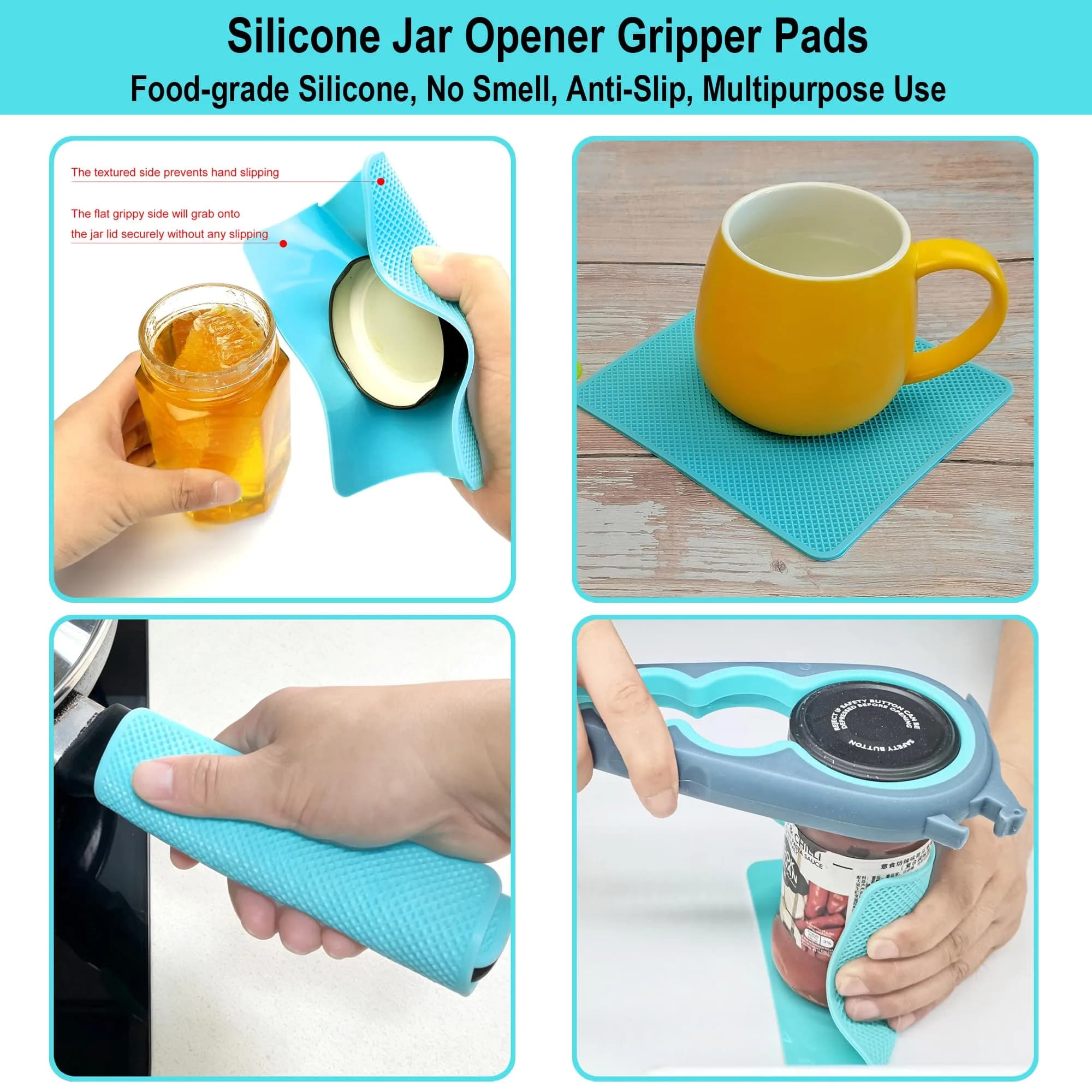 Otstar Jar Opener for Weak Hands | 5-in-1 Bottle & Jar Opener for Seniors & Arthritis thumbnail 7