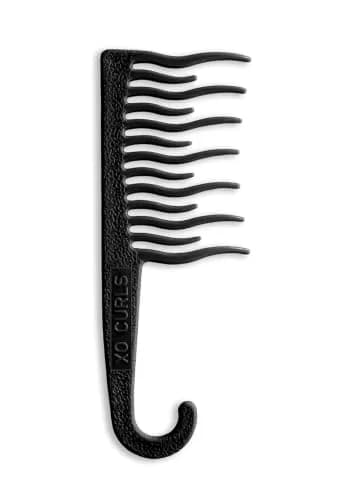XO Curls Shower Detangling Hair Comb, Wide Tooth Comb, Gentle on Curly & Wavy Hair, 8 Inch x 3 Inch | Non-Slip Grip & Hook thumbnail 1