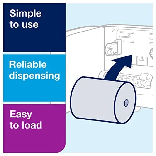 Tork Stainless Steel Image Line Paper Towel Dispenser with 6 Universal 1-Ply Rolls | 700 ft/roll, 1.5" Core thumbnail 7