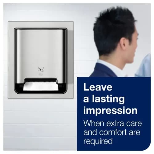 Tork Stainless Steel Image Line Paper Towel Dispenser with 6 Universal 1-Ply Rolls | 700 ft/roll, 1.5" Core thumbnail 9