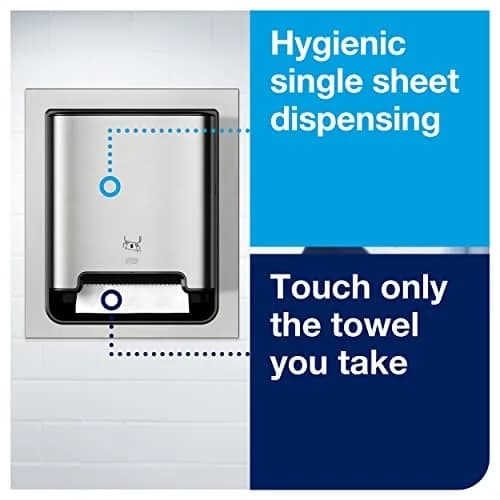Tork Stainless Steel Image Line Paper Towel Dispenser with 6 Universal 1-Ply Rolls | 700 ft/roll, 1.5" Core thumbnail 3