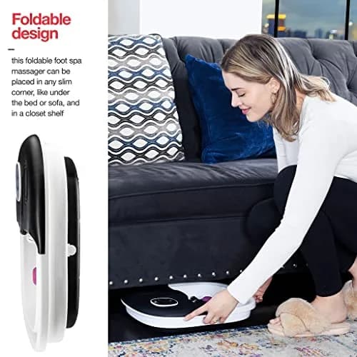 Medical king Foot Spa with Heat, Massage, Jets & Remote - Collapsible Pedicure Foot Bath 1.95 kg (4.3 lb) | Relaxing Foot Soak with Bubbles & Vibration thumbnail 6
