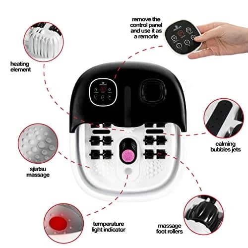 Medical king Foot Spa with Heat, Massage, Jets & Remote - Collapsible Pedicure Foot Bath 1.95 kg (4.3 lb) | Relaxing Foot Soak with Bubbles & Vibration thumbnail 3
