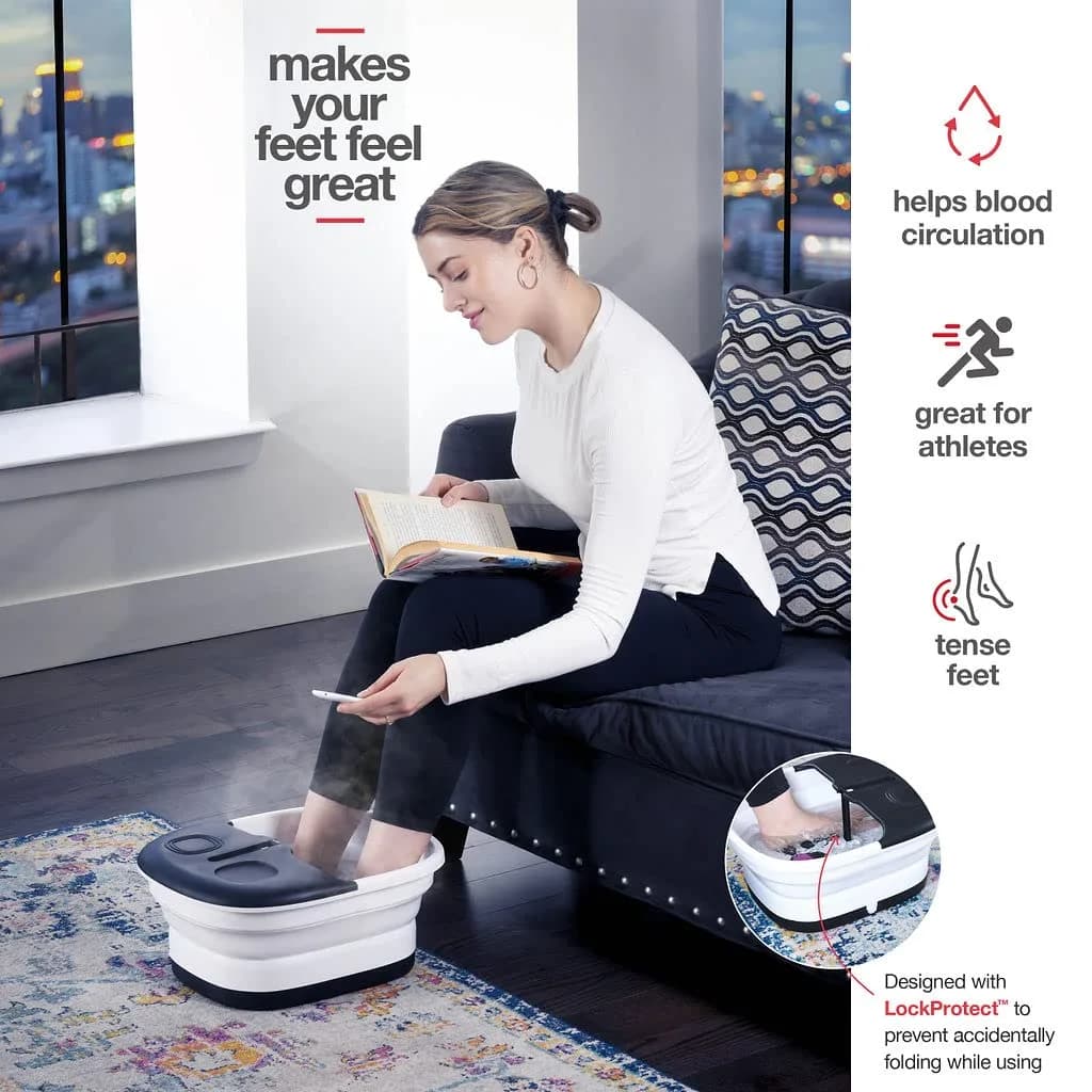 Medical king Foot Spa with Heat, Massage, Jets & Remote - Collapsible Pedicure Foot Bath 1.95 kg (4.3 lb) | Relaxing Foot Soak with Bubbles & Vibration - view 4