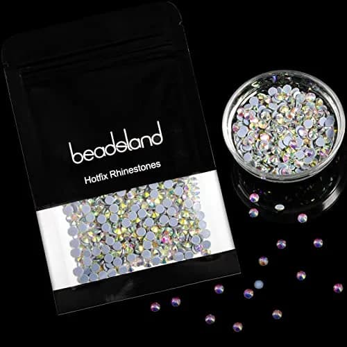 BEADSLAND Hotfix Rhinestones Crystal AB SS6 2880pcs | Glass Craft Gems for DIY Clothing & Decor thumbnail 5