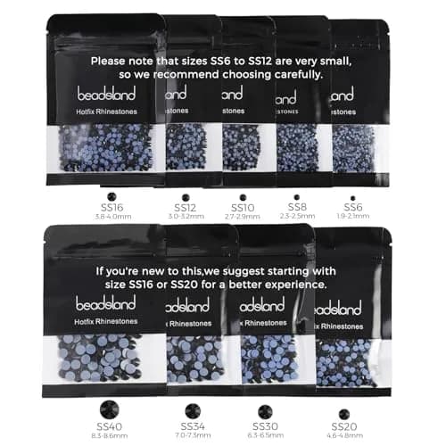 BEADSLAND Hotfix Rhinestones Crystal AB SS6 2880pcs | Glass Craft Gems for DIY Clothing & Decor thumbnail 6