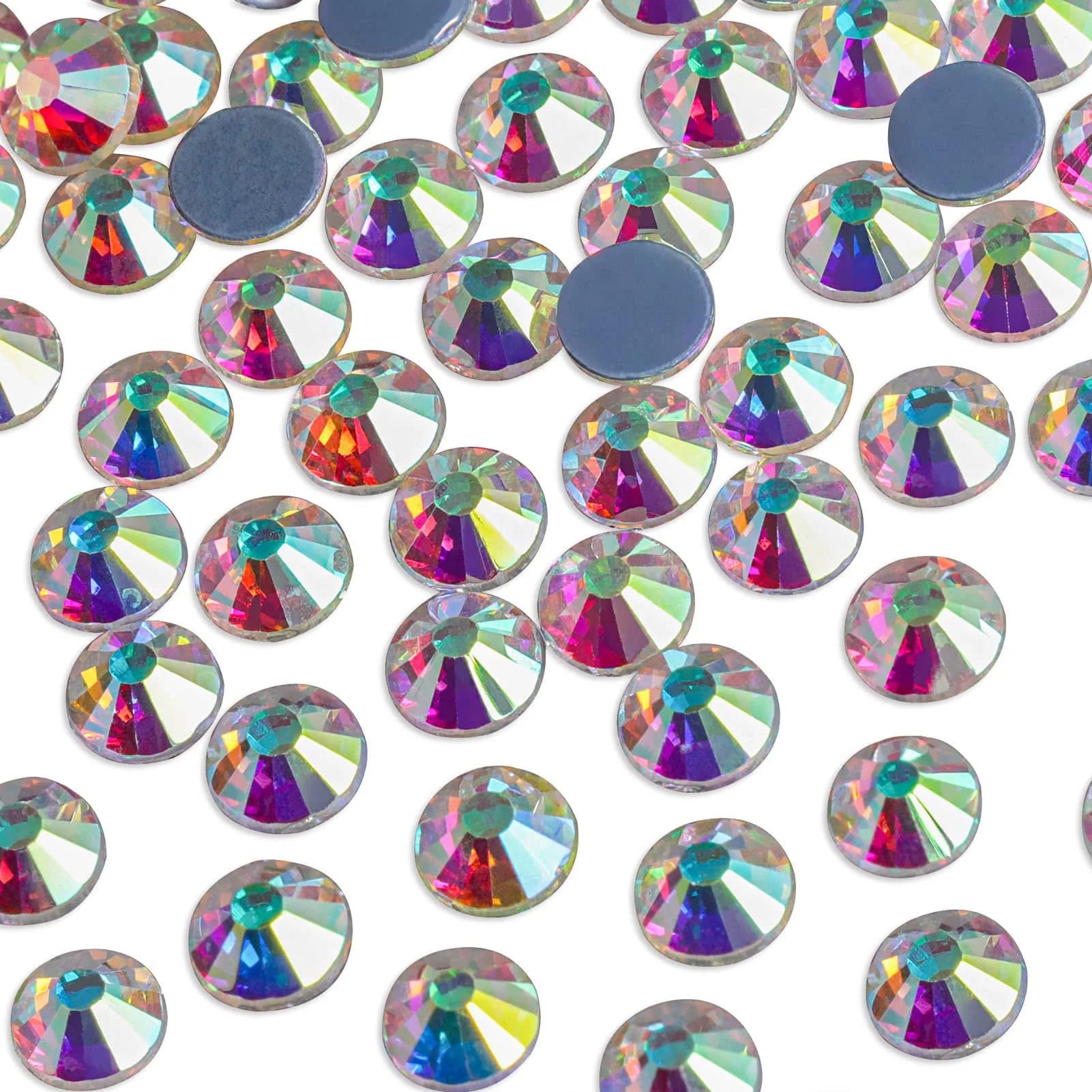 BEADSLAND Crystal AB Velvet Hotfix Rhinestones SS6 (2880pcs, 3.0-3.2mm) | Bulk Glass Crystal Embellishments for Crafts - view 2