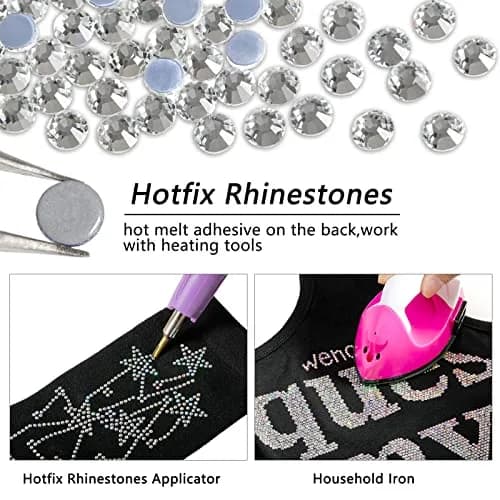 BEADSLAND Hotfix Rhinestones SS10 (2880pcs, 2.7-2.9mm) | Glass Crystal Flatback for Crafts & Clothes thumbnail 4