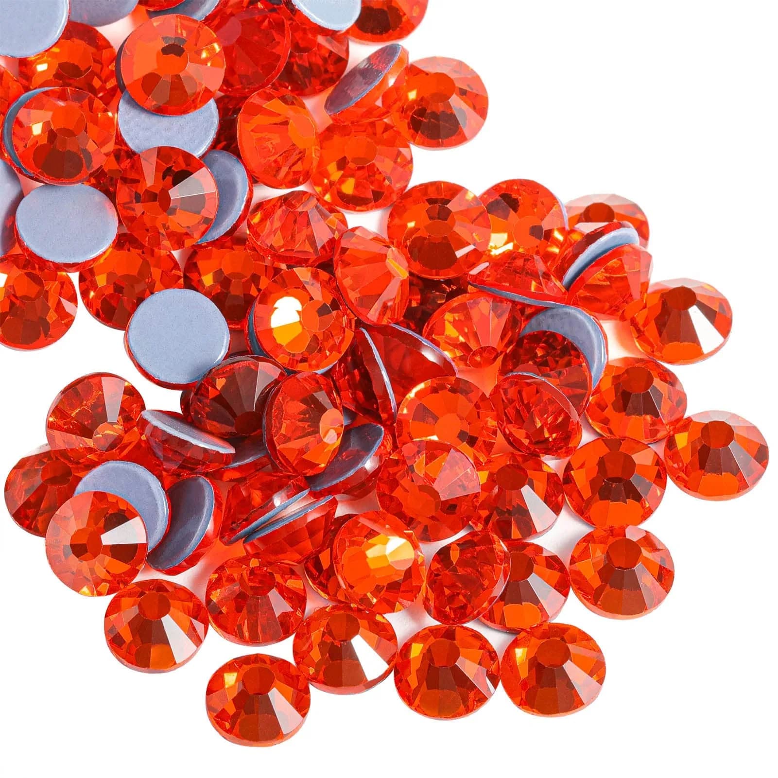 BEADSLAND Purple Velvet Hotfix Rhinestones SS16 (1440pcs, 3.8-4.0mm) | Bulk Glass Crystal Embellishments for Crafts — Orange / SS16/1440pcs