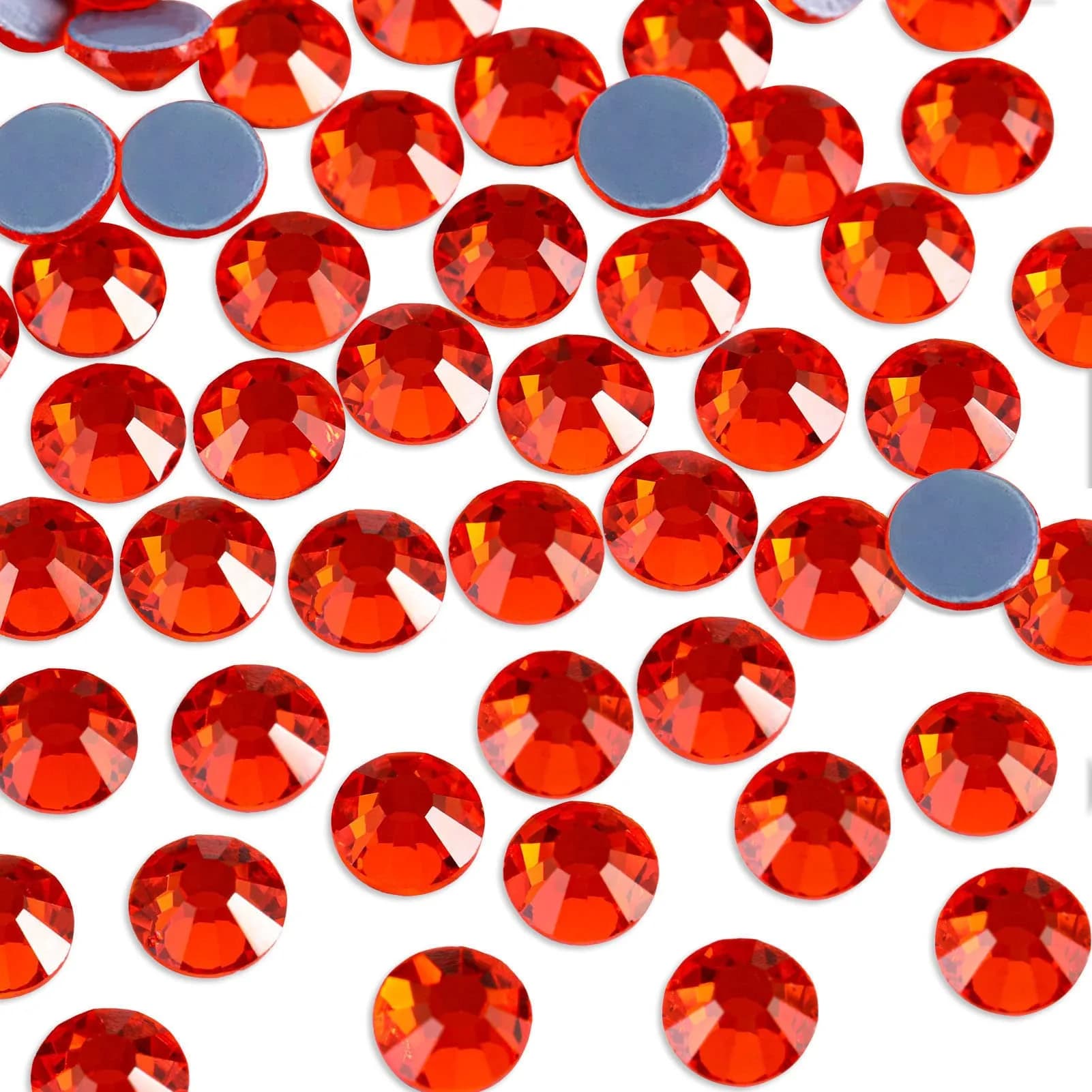 BEADSLAND Hotfix Rhinestones SS16 Orange 1440pcs | Vibrant Glass Craft Embellishments for DIY - view 2