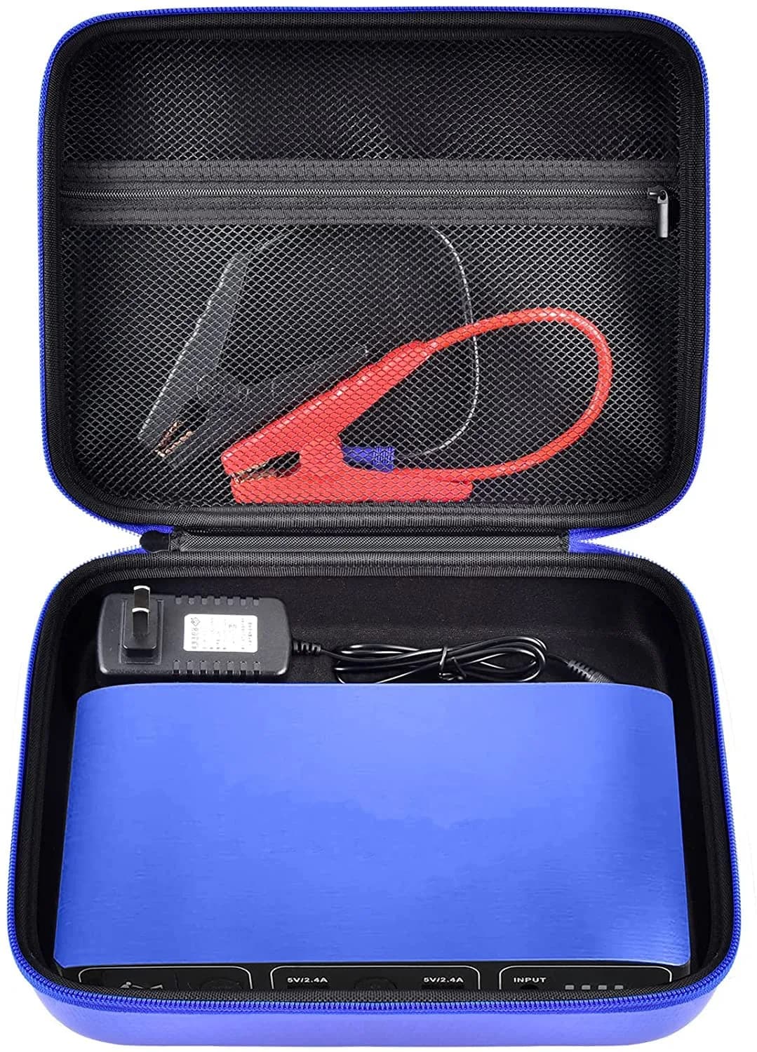 GWCASE Blue EVA Hard Case for Halo Bolt Air Jump Starter with Tire Pump | Portable Power Bank Organizer Holder — Blue