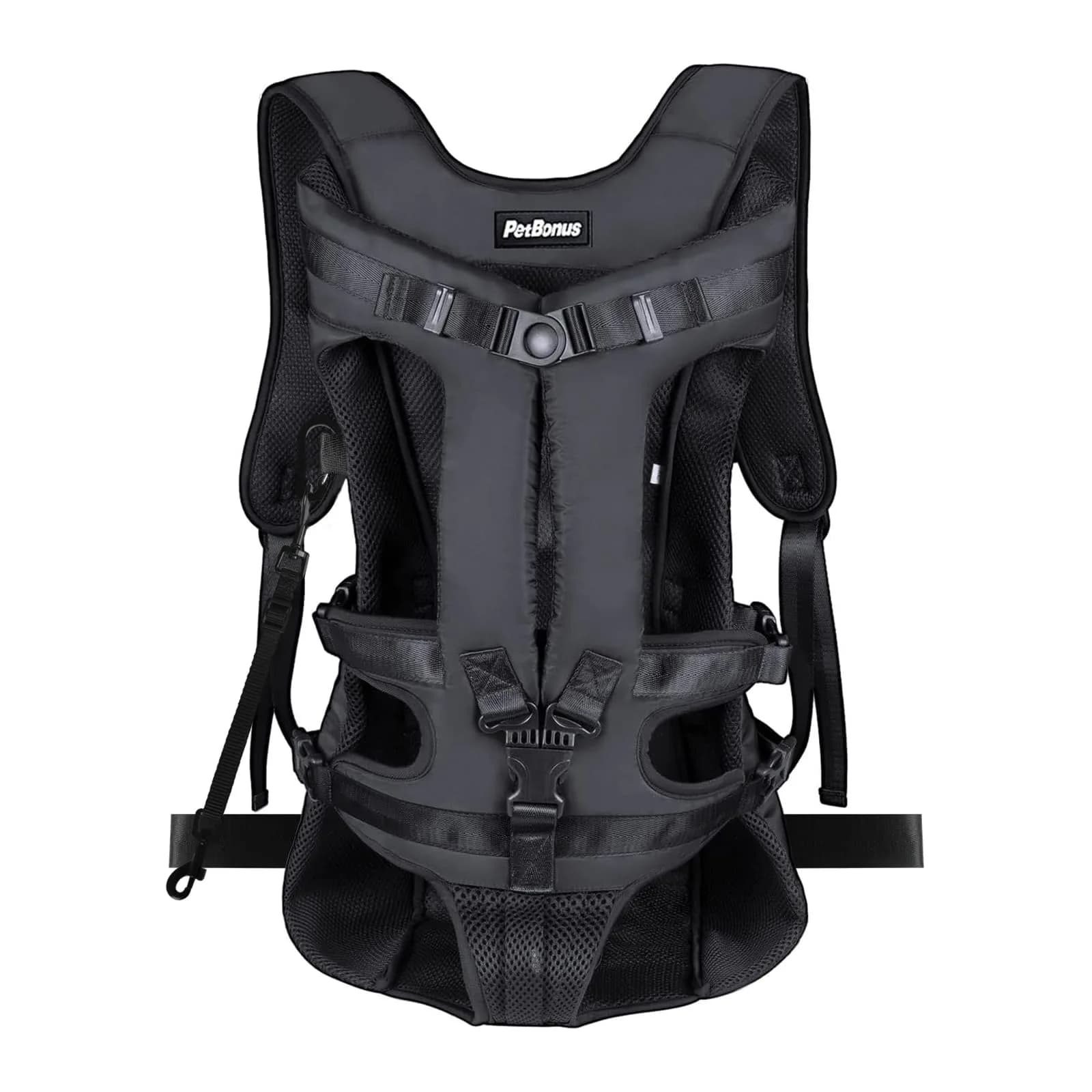 PetBonus Black XL Dog Carrier Backpack | Hands-Free Hiking Cycling Travel - main product image