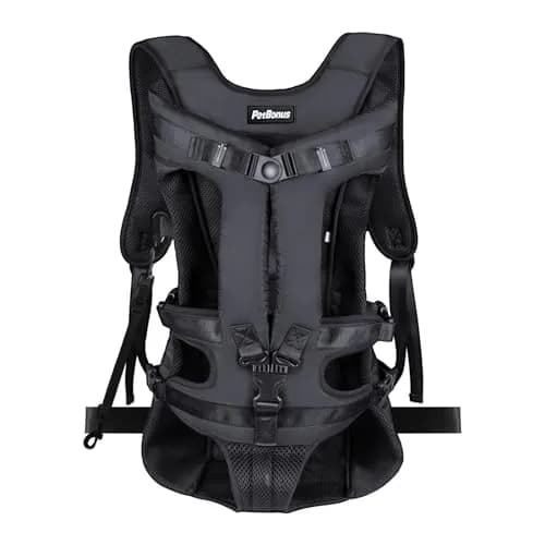 PetBonus Black XL Dog Carrier Backpack | Hands-Free Hiking Cycling Travel thumbnail 1