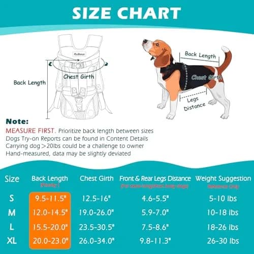 PetBonus Pet Front Dog Carrier Backpack, Legs Out Easy-Fit Puppy Chest Carrier for Small Dogs, Hands Free for Hiking, Cycling (Black, S) | 0.41 kg (0.9 lb) Carrier thumbnail 5