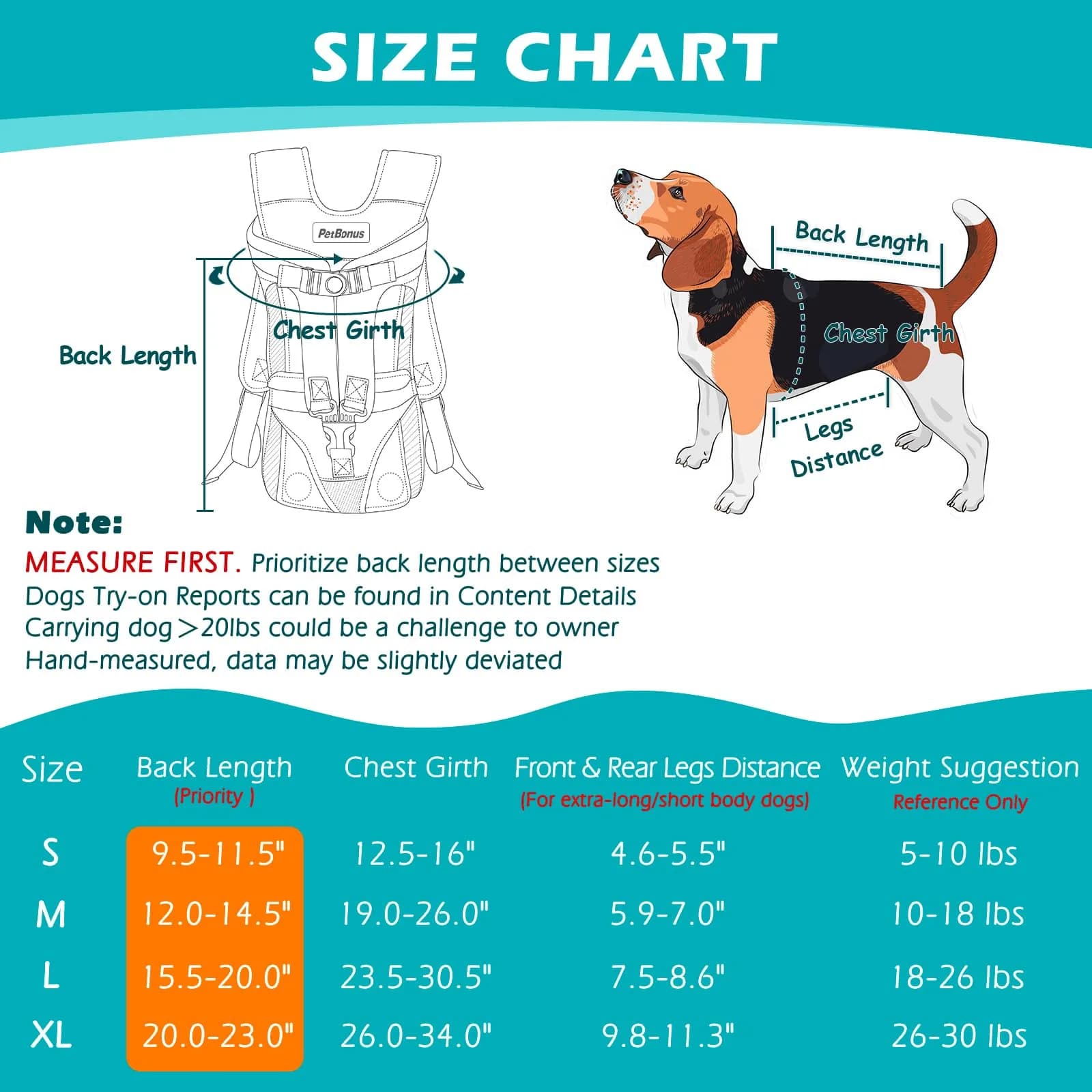 PetBonus Pet Front Dog Carrier Backpack M Black | Hands-Free Hiking & Cycling for Small-Medium Dogs - view 5