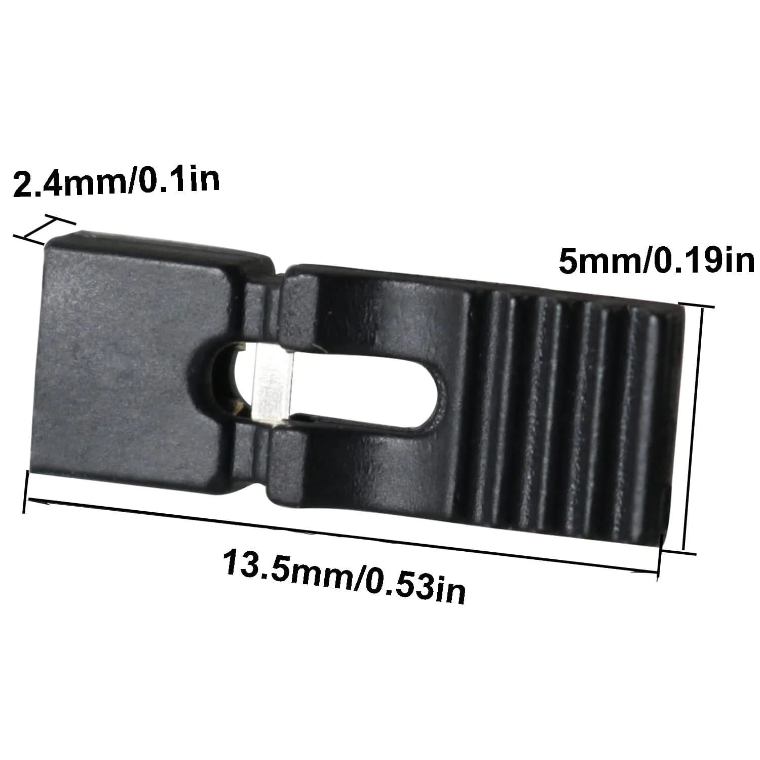 MEETOOT Black Standard 2.54mm Pin Header Jumper Caps 100pcs | 13.5 x 5 x 2.4mm - view 4