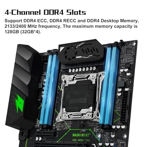 MACHINIST X99 MR9A PRO ATX Motherboard LGA 2011-3 DDR4 64GB Max 28.5cm x 22cm | Supports Intel Xeon E5 V3/V4 & Core i7 5th/6th Gen thumbnail 3